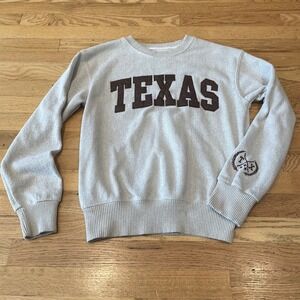 Texas Crewneck Sweatshirt Neutral College Graphic Cozy Americana Pullover S